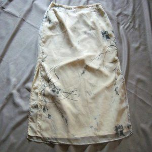 Yellow floral maxi skirt